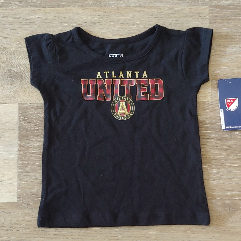 NWT MLS Atlanta United FC Toddler Girls T-Shirt Black Size 2T